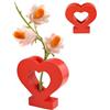 Yibang Vaso in legno per bouquet di fiori Lego, vaso a forma di cuore per Lego Flower Building Set per LegoRose Girasole Tulipani Kit per Lego Botanicals Fiori Artificiali Regalo per gli amanti dei fiori