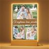 iDIY Cornice Foto Personalizzata con Foto e Testo | Regalo Personalizzato Coppia Donna Uomo Anniversario San Valentino Matrimonio Festa della Mamma | 3 Foto