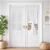 Deconovo Tende per Interni Moderne in Voile Bianco - Set di 2 Tende Trasparenti 90x150 CM, Leggere e Decorative, per Finestre e Porte Interne, Ideali per Camera da Letto e Soggiorno