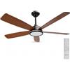 Aigostar Ventilatore da Soffitto Con Luce e Telecomando, Lampadario con Ventilatore da Soffitto con Timer, Luminosità Regolabile e Temperatura Colore 2700K-6500K, 6 Velocità, Silenzioso, Motore DC