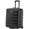 Flight Knight Valigie Rigide in ABS Leggere a 2 Ruote Bagaglio a mano da cabina approvato per le compagnie aeree British Airways e dimensioni massime per easyJet 56x45x25cm