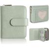 SENDEFN Portafoglio Donna Piccolo, Porta Carte Blocco RFID con Finestra ID | Portamonete Compatto in Pelle Vegana, Bifold Borsellino con Tasca per Monete a Cerniera e Più Slot per Carte