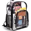 Zynaxir Zaino Trasparente Grande PVC Impermeabile Scuola Borsa Plastica Casual Bag Zainetto Robusto Durevole Borsa Libro per Scuola Palestra Lavoro Viaggio Stadio Uomo Donna (Version D)