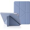 MuyDouxTech Custodia per iPad 9,7 Pollici 6a/5a Generazione 2018/2017, per iPad Air 9,7 1a/2a Gen 2013/2014, Supporto Verticale e Orizzontale 5-in-1, Cover Silicone e Retro TPU Antiurto, Lavanda