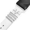 LEIXIUER Ciondoli accessori per anelli decorativi in acciaio inossidabile compatibili con cinturini in silicone Apple Watch Ciondoli per cinturino Galaxy Watch Fit per tutti i cinturini Letter V