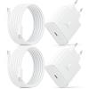 LumFocus 2 PACK 45 W USB C Charger Fast Charging with Type C Cavi 2M, for Samsung Galaxy S26/S25/S24/S23/S22/S21 Ultra/S20/S20+/Note 20/10/9/A73/A53/A52/S10 Mobile Phone Fe USB-C AC Adapter Power Socket Bianco