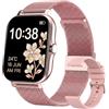 Amztour Smartwatch da donna 2026, 1,85, HD Touch, con funzione telefonica, modalità sportive, smartwatch fitness tracker con cardiofrequenzimetro, monitoraggio del sonno, frequenza cardiaca, SpO2, 5