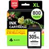 COLORETTO 305XL Cartucce per HP 305 XL Cartuccia per 305 Deskjet 2820 Nero