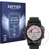 savvies Vetro Temperato per Garmin Fenix 5S Plus | (42 mm) 3 Pezzi Chiara Protezione Schermo Made in Germany Glass Durezza 9H Anti-Graffio