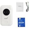 Walmeck Router di Viaggio Portatile con Internet da 150 Mbps, Segnale Universale, Supporto Wifi Tascabile Multifunzionale 10 Dispositivi per Viaggi Auto, Standby 50 Ore (Unione Europea)