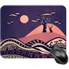 Yeuss, tappetino per mouse rettangolare antiscivolo, motivo: montagne psichedeliche, arte gaming, 200 mm x 240 mm