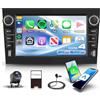 Rimoody 2G+64G 7 Autoradio Android per Opel Astra Antara Vectra Corsa Zafira Meriva Vivaro Combo, Carplay Senza Fili Android Auto Navi GPS WiFi Mirror Link Bluetooth FM/RDS/EQ Comandi al Volante Retrocamera