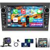 Motorsi Carplay Autoradio per Astra Antara Vectra Corsa Zafira Meriva Vivaro Combo Signum, 2GB+64GB Bluetooth Car Stereo Schermo Android Auto GPS WiFi FM/RDS Radio SWC Mirror Link Canbus Telecamera