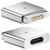 Xforevery Adattatore USB C a magnetico per MagSafe 2, ricarica rapida PD 100 W, convertitore di tipo C magnetico 2 compatibile con MacBook Air/Pro 13 15 (2013-2015), alloggiamento in lega di zinco