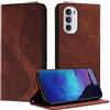 Fatcatparadise Cover per Motorola Moto G62 5G, Custodia Motorola Moto G62 5G, Cover a Libro Wallet in Pelle Premium Protettiva Portafoglio Antifurto Chiusura Magnetica Flip Telefono Case (Marrone)