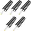 QUARKZMAN 5pcs Connettore Adattatore Alimentazione DC Maschio, 2.5mm x 0.7mm Jack Adattatore Alimentazione DC 1.42 per PC, Laptop, Giocattoli, Cellulari, Dispositivi Elettronici