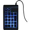 Oumij1 Tastierino Numerico Retroilluminato - Tastiera Numerica Cablata Mini USB - Sensazione Meccanica a 19 Tasti - Respirazione Tricolore - per Laptop da Ufficio/Casa(Nero)