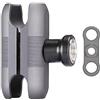 FANAUE Doppio braccio a bussola compatibile con RAM Mounts 1 Ball e supporto per telefono da moto, si adatta a tutti gli standard industriali da 1/25,4 mm/adattatore a sfera di tipo B, alluminio