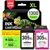 COLORETTO 305XL Cartuccia per HP 305 XL Cartucce Deskjet 2820 Nero e Colore