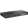 D-Link Switch PoE non gestito Gigabit a 18 porte DGS-1018P - 16 porte PoE+ (budget 240W), 2 Uplink SFP, Plug-and-Play, alloggiamento in metallo raffreddato a ventola, montaggio su rack, IEEE 802.3af