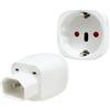 AmiCera Spina da EU a C14, 2 spine per dispositivi a freddo, adattatore per spina C14 a CEE7, 250 V/10 A, adattatore Schuko CEE, spina IEC C14 per USV/UPS, dispositivi freddi PDU, data center