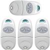 PingGoo Telecomando per Porta del Garage, PingGoo Telecomando per Apriporta del Garage Trasmettitore Portachiavi Portatile, Garage Door Remote Control per TOP 432NA/ 432EE/ 432EV/ 432 M (4, Bianco)