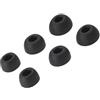 Generico 6 pezzi di puntali in silicone per Redmi Buds 6 Pro/5 Pro - Copri auricolari morbidi di ricambio (taglie S/M/L) (nero)