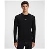 BOSS ORANGE Boss Maglia a maniche lunghe in cotone elasticizzato con logo stampato Uomo