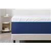 Hiimgo Materasso in schiuma fredda a 7 zone - 18 cm di altezza - 140 x 200 cm - Durezza 2 (H2) - Materasso ergonomico - Materasso arrotolabile traspirante con fodera in tessuto rimovibile