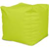 Ecopuf Cube L Pouf Poggiapiedi Quadrato in Ecopelle Pieno di Palline di Polistirolo - Puff 50x50cm