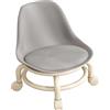 HEEPDD Sgabello Basso con Rotelle, Sgabello Portatile con Rotelle in Plastica con Ruote Universali per (GREY)
