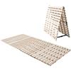 EMOOR Letto a Doghe Pieghevole in Legno FRANCO-TOWER 100 x 200 cm per Materasso Futon Giapponese (Naturale), Paulownia Non-Verniciato Letto da Pavimento Tatami Minimalista