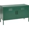 Beliani Credenza in Metallo verde con Piedini Alti e Ripiani 100 x 40 x 65 cm