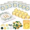 VIRETH HAUS Decorazioni Tavola 18 Anni, 12 Portacandele con 12 Candele LED, 24 Tovaglioli con Scritta "Happy Birthday" e 100 Coriandoli, Decorazioni Compleanno Verde Eucalipto per Donna e Uomo