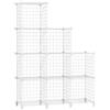 AWTATOS Unità portaoggetti a forma di cubo, 9 ripiani cubici in filo metallico, librerie multifunzione fai da te e scaffalature perfette per ufficio/soggiorno/cucina/bagno, bianco USCIH09WE