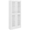 Tidyard Armadio Armadietto Libreria con Vetrina Moderno in Truciolato per Soggiorno 82,5x30,5x115/150/185,5 cm,Libreria Moderna con Vetrina per Soggiorno,Credenza Moderna Soggiorno con Vetrina