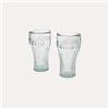 Keyhomestore | Set 2 Bicchieri in Vetro Stile Coca-Cola H16 cm Ø9 cm