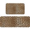 Zsuugj Tappeti e tappetini da cucina con pelle di leopardo, 2 pezzi, antiscivolo, anti-affaticamento, per lavello della cucina e ufficio, 43 x 43 x 73 cm