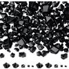 QINJIEJIE 700 diamanti acrilici in 5 misure, cristalli neri per bambini, caccia al tesoro, tesori dei pirati, sabbiera, riempitivi di vasi, matrimoni, feste, acquari