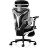 AutoFull G7 Sedia Ergonomica da Ufficio, Sedia da Gaming con Supporto Lombare Dinamico, Braccioli Girevoli a Doppio Asse 720°, Schienale Reclinabile a 140° e Cuscino Cervicale 4D (Nero)
