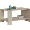 Miroytengo See Tavolino da salotto in stile naturale, colore rovere Sonoma 90 x 46 cm