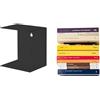 home3000 D-SEGNO Libreria da Parete Invisibile in Metallo - Mensole da Muro di Design, Libreria sospesa salvaspazio, mensole a scomparsa per libri - Made in Italy (1 Pezzo Nero)