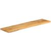 Genérico Piano Tavolo 180x40x2,5 cm Bordi Vivi in Legno Massello Mango,Marrone,13.78kg,370713