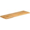 Genérico Piano Tavolo 140x40x2,5 cm Bordi Vivi in Legno Massello Mango,Marrone,9.85kg,370711