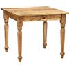 Biscottini Tavolo quadrato 90 x 90 x 78 cm di tiglio, base in faggio | Tavolo da cucina in stile Shabby | Tavolo da pranzo in legno Made in Italy