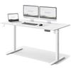 SENSE7 Scrivania Elettrica Regolabile in Altezza NOJO, Standing Desk 140x70, Tavolo PC con Memoria, Scrivania con Vassoio per Cavi, Tavolo da Gaming con Gancio, Regolazione Silenziosa, White