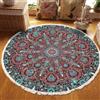 Tomifine Tappeto per soggiorno bohémien camera da letto tappeto antiscivolo lavabile in lavatrice morbido tessuto tappeto per cucina vintage corridoio sala (80 cm,Marrone Blu)
