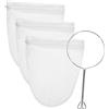 ERINGOGO Sacchetto Filtro Riutilizzabile in Mesh con Anello in Acciaio per Filtraggio Bevande Sacchetti Filtranti Compatti e Lavabili per Tè Caffè Latte Vegetale e Succhi da Piccoli