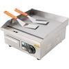 Eieblek Griglia elettrica commerciale, piastra elettrica da 2000 W, temperatura 50 - 300 °C, piastra con 2 spatole e 2 spazzole, per bistecche, frittelle