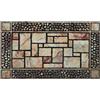 emmevi Zerbino Ingresso Robusto Spesso 1 Cm Pietre 3D Antiscivolo Assorbente Tappeto Entrata Casa Dis_A